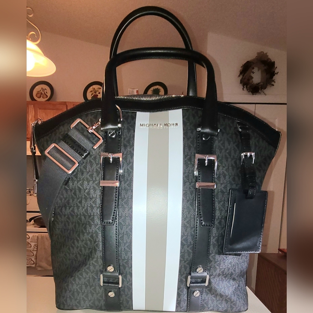 Michael Kors Black and Gray Large Bag